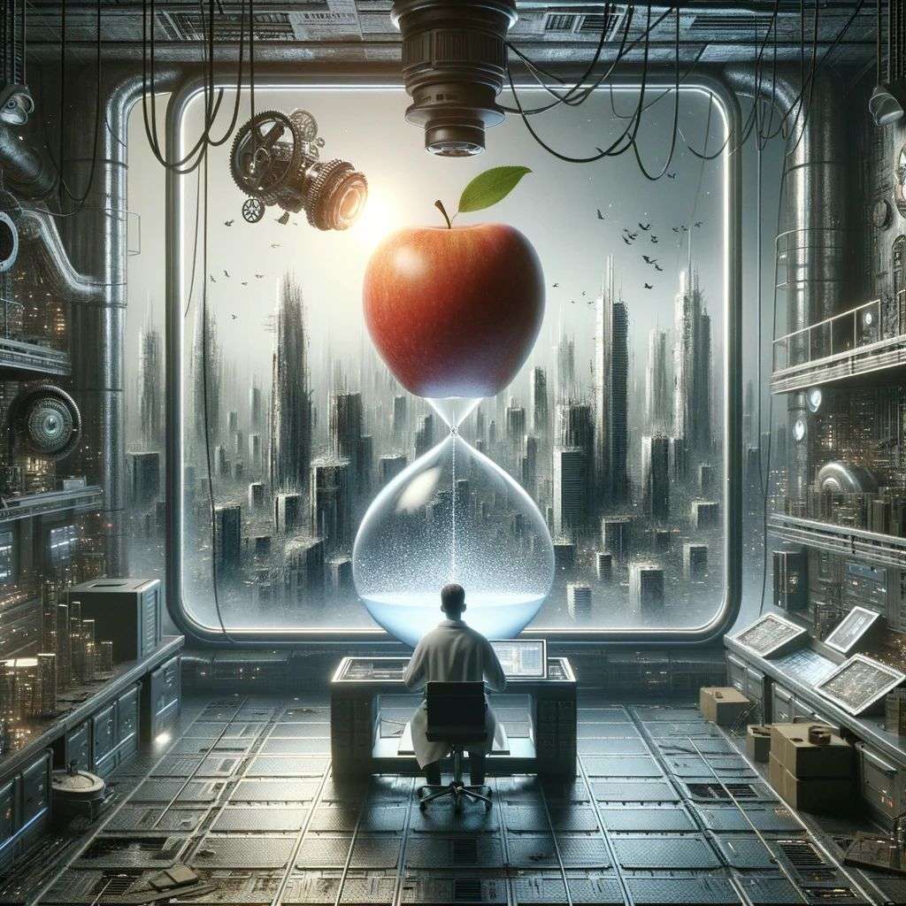 the discovery of gravity, digital art, dystopia